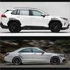 Новые 4 шт. Черные наклейки на боковые полосы автомобиля, гоночные полосы, наклейка на арку колеса 30x7 см