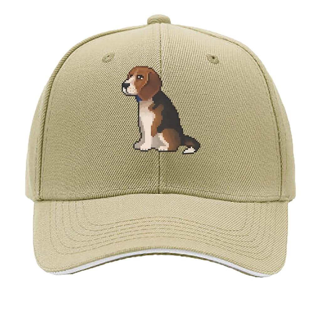 Beagle Pixel Dog Art Hip Hop Hat Fashion Outdoor Sports Sandwich Baseball Cap