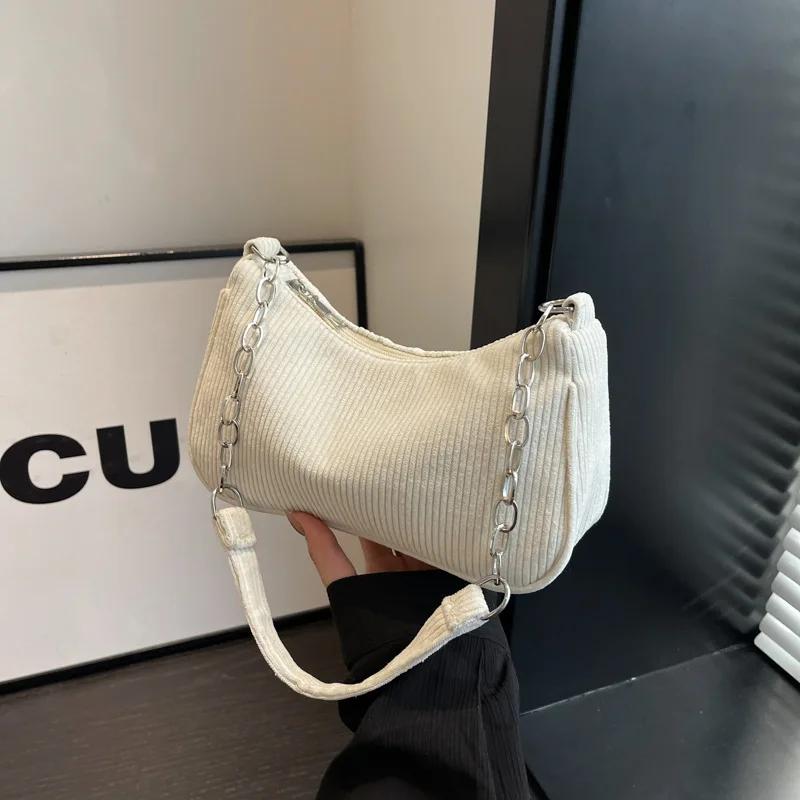 Бархатная женская сумка через плечо повседневная сумка-цепочка женственная личность корейская версия модная