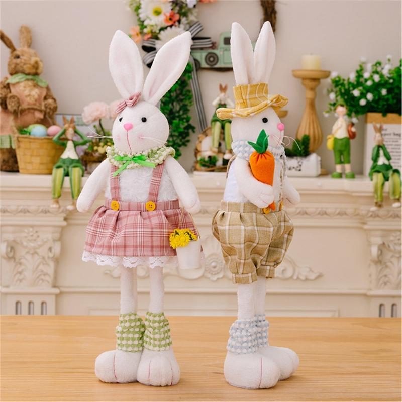 Красочная кукла-фестиваль Пасхальный кролик, игрушка-кролики, фестивальная фигурка для весенней вечеринки, празднования, теплые прикосновения, плюшевая игрушка