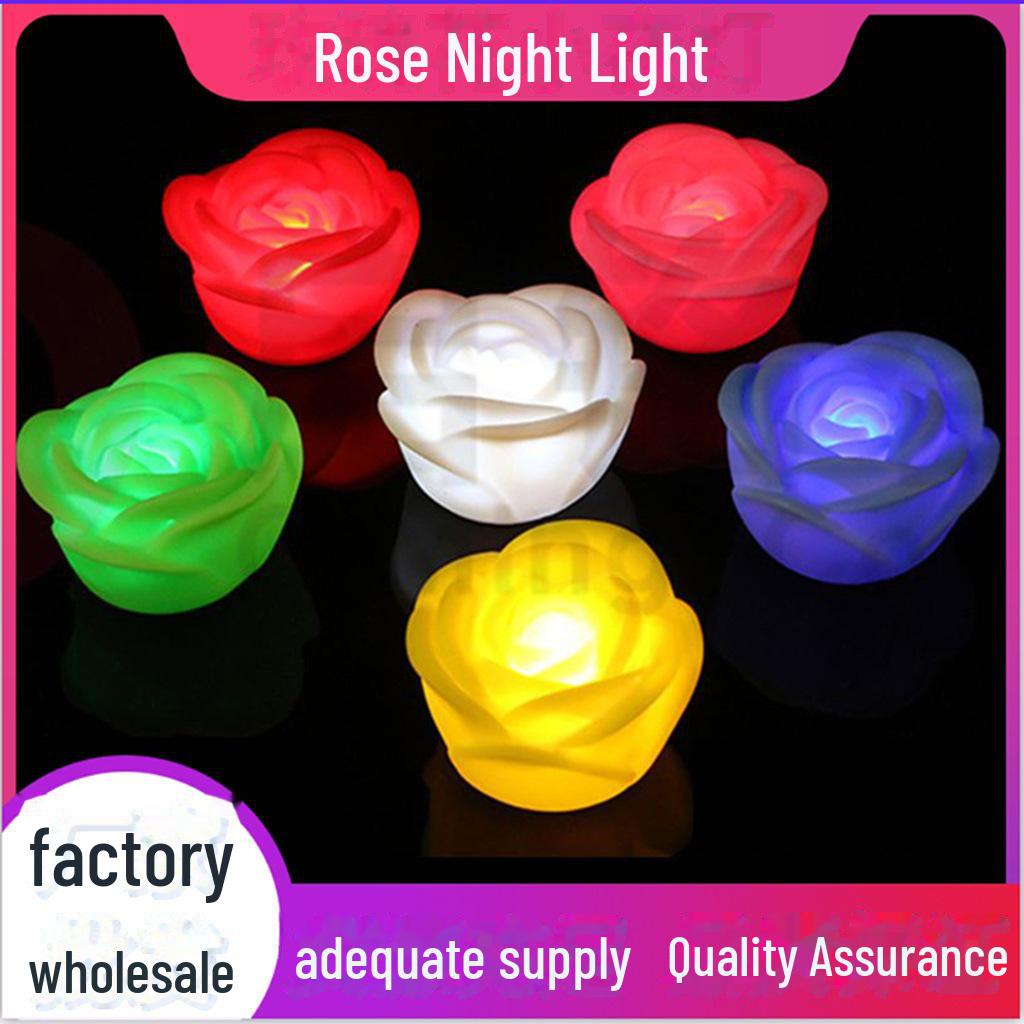 Ночной светильник с разноцветными розами для свадеб, предложений, Дня святого Валентина и праздничного декора