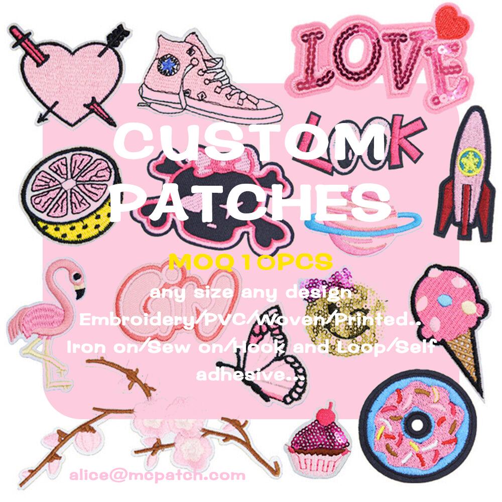 Custom Embroidered Patches Personalized Custom Embroidery Logo Military Tactical Badge Hook and Loop Clothing Hat Bags Accessory