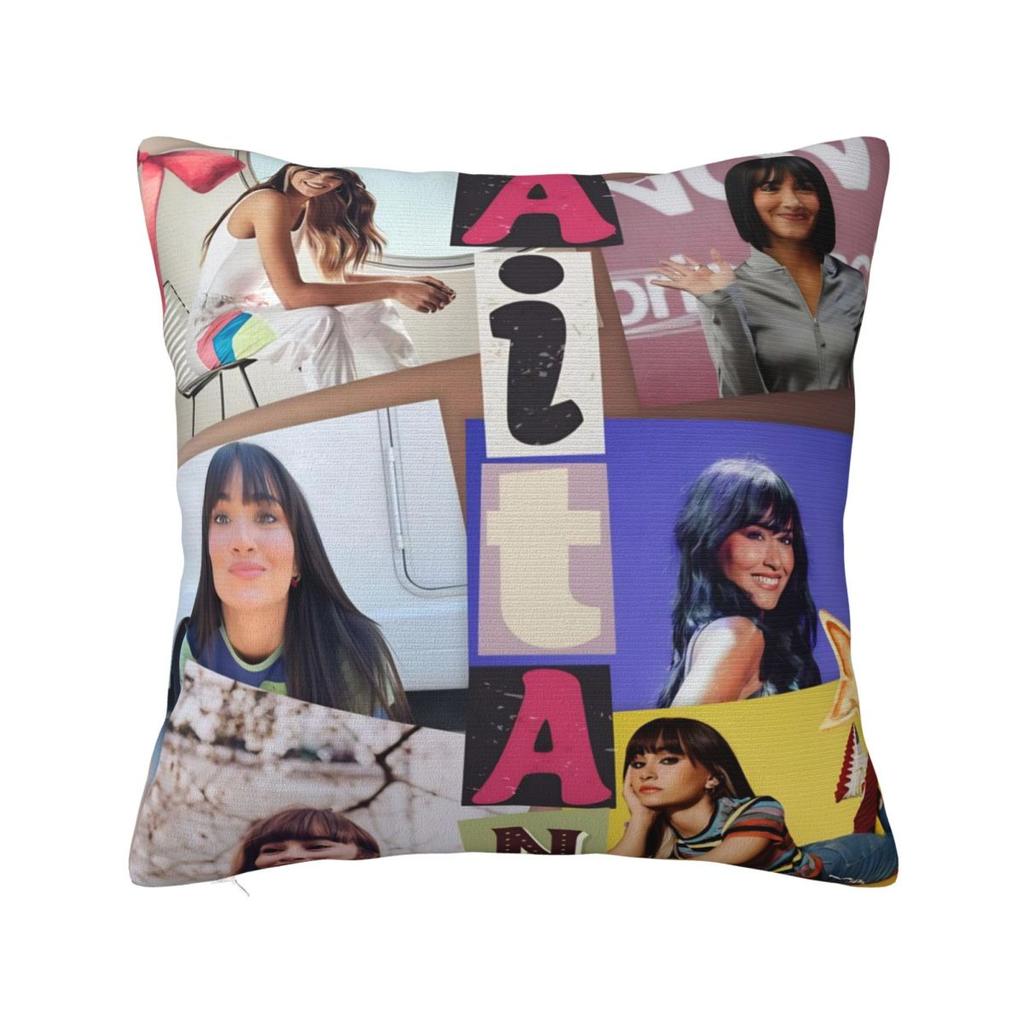Aitana Spanish Music Singer Photo Pattern Pillow Cover Cushion Cover Square Pillow Case Morden Pillowcases For Living Room Chair