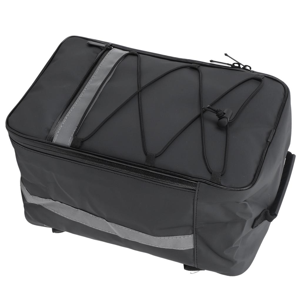 Rear Bike Rack Bag 15L Waterproof Bicycle Electric Bike Saddle Bag Cycling Trunk Carrier for