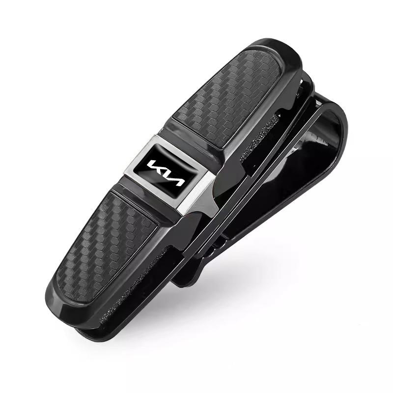 Two-sided Car Glasses Clip Car Visor Storage Bracket For KIA K3 Sportage Carnival K5 Seltos Pegas KX1 EV5 Sonet EV6 K4 EV3 Ceed MP2