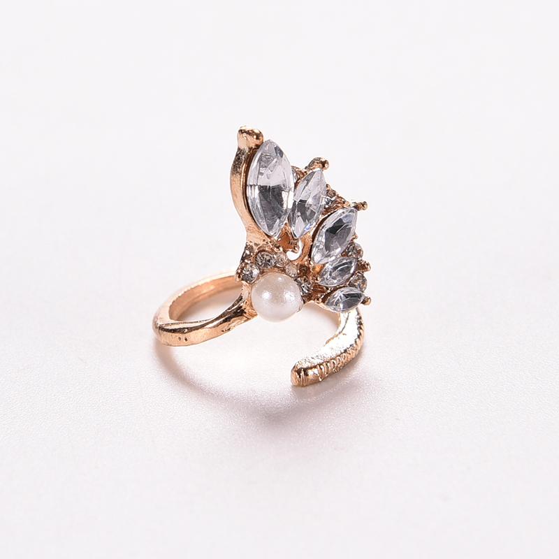 Женские кольца с кошачьим жемчугом и цирконием, набор из 4 шт./набор шикарных колец на костяшки пальцев