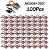 20/50/100 Pcs MG90S Plastic Gear Servo — For Fixed-Wing RC Aircraft & Electric Helicopter Swashplates