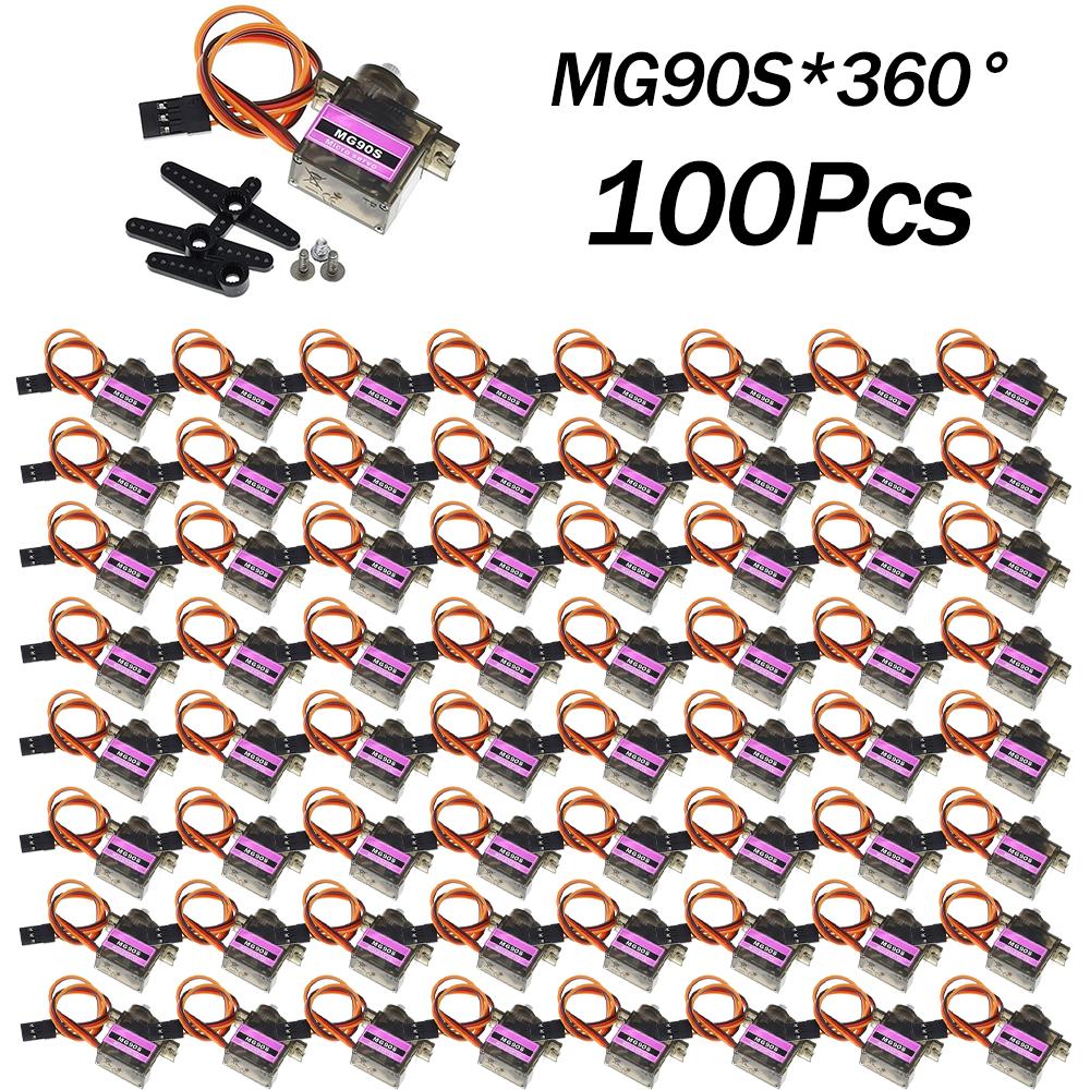 20/50/100 Pcs MG90S Plastic Gear Servo — For Fixed-Wing RC Aircraft & Electric Helicopter Swashplates