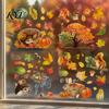 Reusable Static Clings for Winter Holidays 9PCS Autumn Forest Animal Window Clings, Thanksgiving Maple Leaf Pumpkin Stickers, Waterproof PVC Stickers