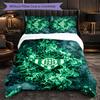 Real Betis Football 3 Piece Bedding Set Soft Duvet Cover Set with Pillowcases Printed Bedroom Decor Set for Home