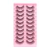 10 пар 3D многослойных завитых накладных ресниц для европейского и американского макияжа