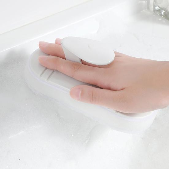 Губка-скребок Эргономичная Нескользящая Ручка Удаление Стойкой Грязи Инструмент для Чистки Эффективная Чистка