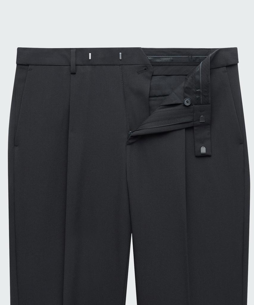 MUSINSA STANDARD Wide Hidden Banding Slacks [Dark Gray]