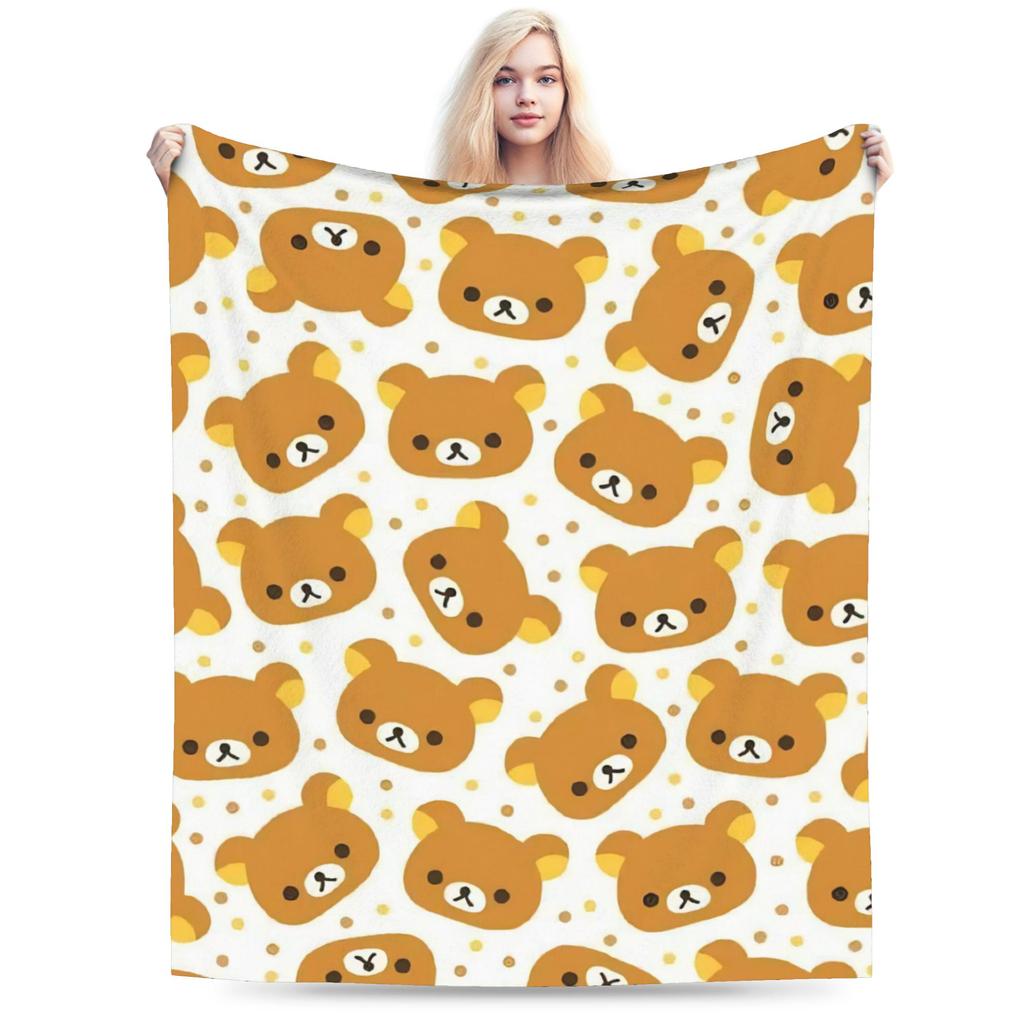 Rilakkuma Korilakkumas Blanket Quality Super Soft Throw Blanket Winter Boy Girl Couch Bed Aesthetic Bedspread