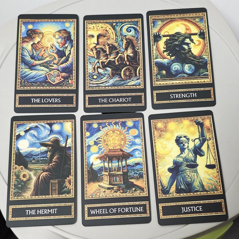 10.3*6cm Van Gogh Tarot Deck 78 Tarot Cards Illustration Divination Wisdom Oracle Cards