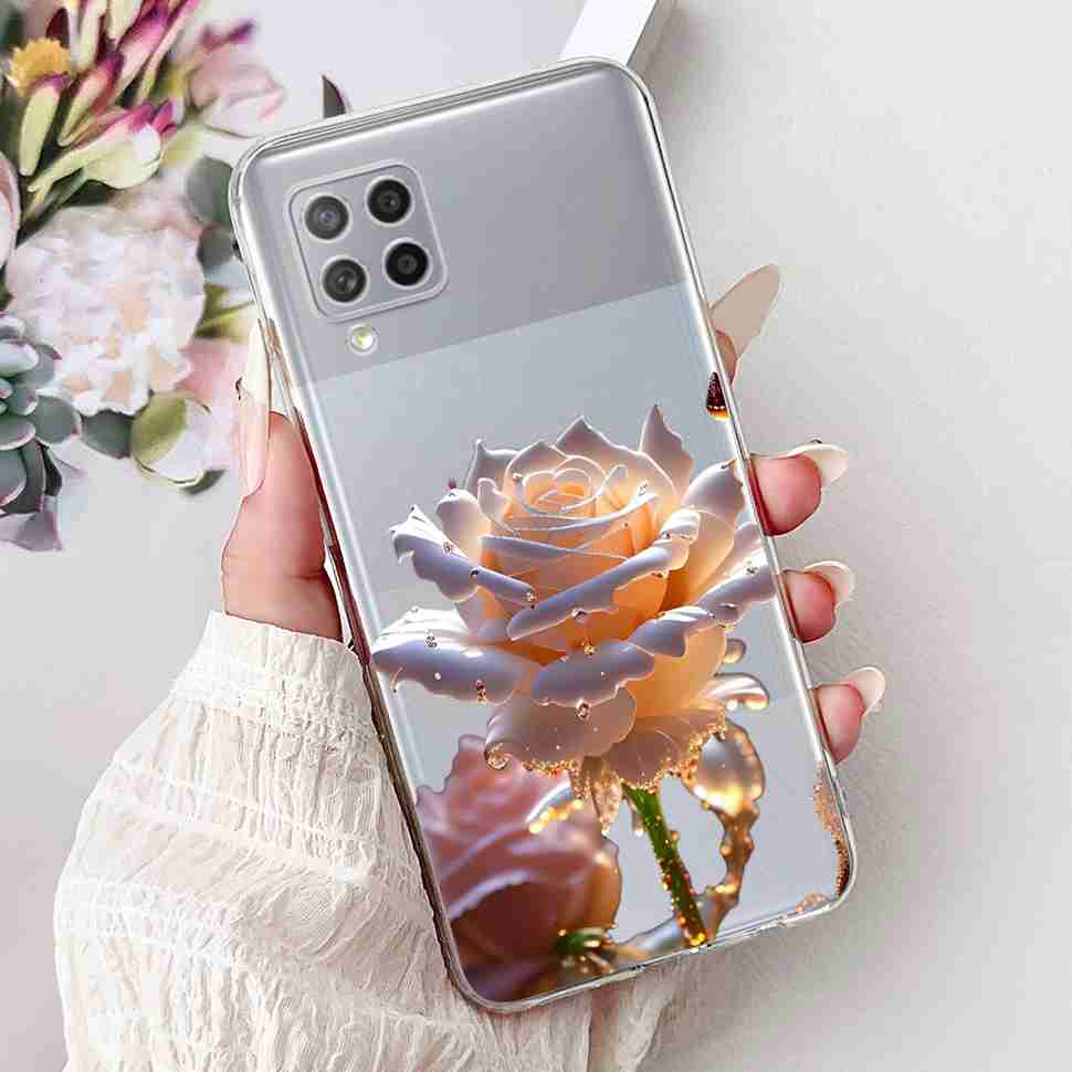 Чехол для Samsung Galaxy A42 5G Популярный узор Цветы Мягкий силикон ТПУ Чехол-бампер для Samsung a42 A42 6.6" SM-A426B Модный корпус