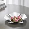 Поднос для фруктов из нержавеющей стали Нестандартный поднос для конфет Поднос для сухофруктов Подносы для закусок Подносы для хранения ювелирных изделий Украшение домашнего стола