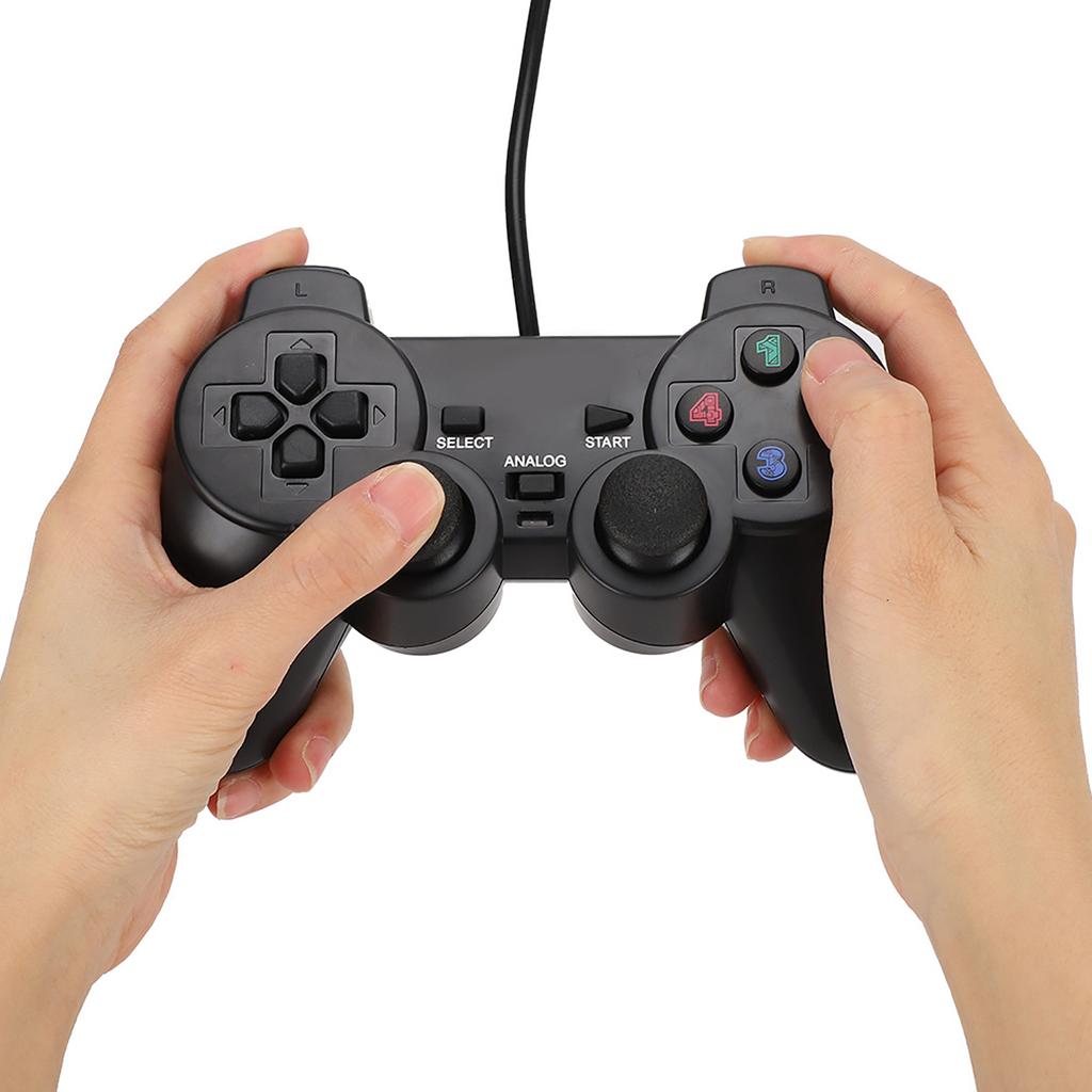 Computer Game Controller Wired USB Gamepad with Dual‑Vibration For PC Laptop Joystick