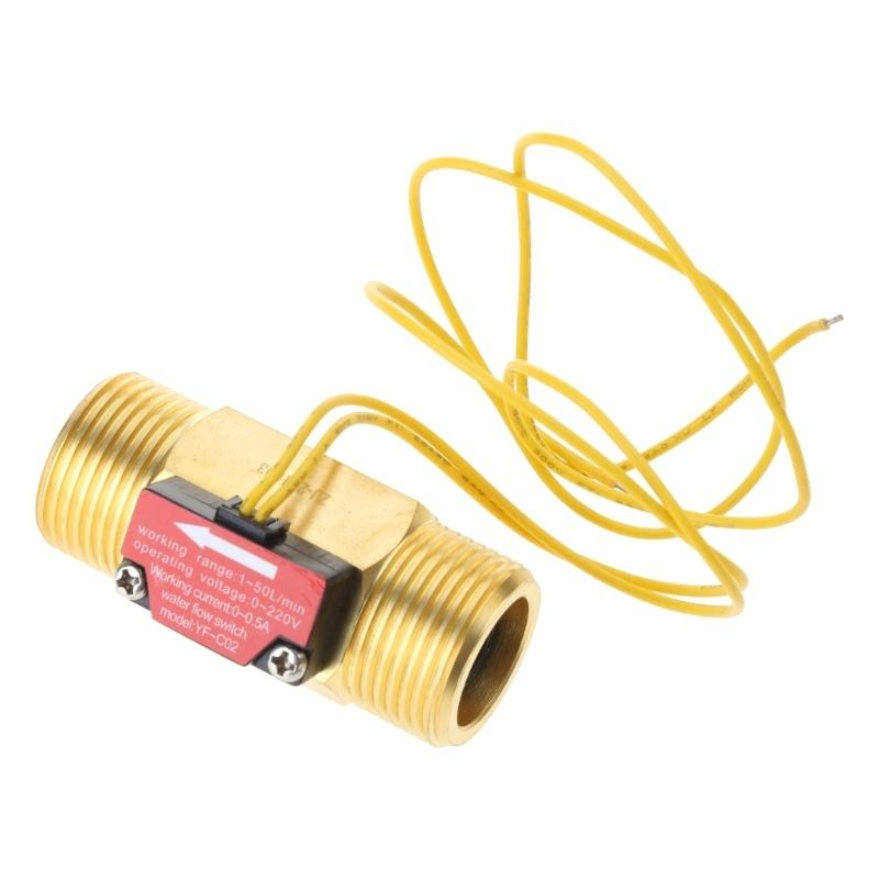 High Performances DN20 Water Flow Brass Water Flow Switchs 1.5-50L/min Water Flows Control Liquid Flowmeter A0KF