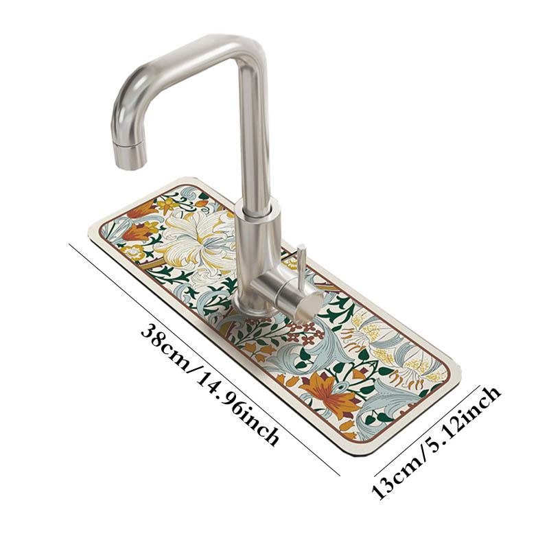 Классический сливной коврик для смесителя для раковины, настольный коврик для туалета, диатомовая грязь, впитывающий коврик, нескользящий коврик против плесени для кухонной столешницы, столовой