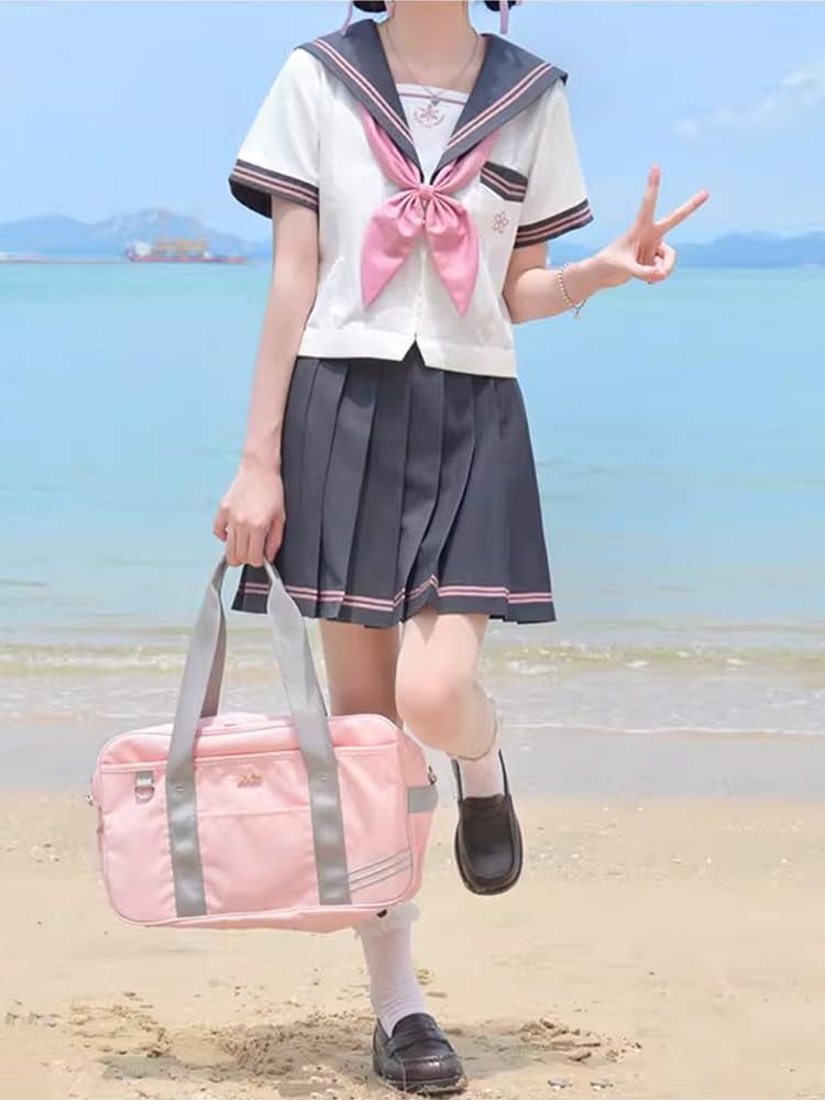 [YAISHN] Матросская форма, косплей, костюм на Хэллоуин, открытый перед, длинные рукава, короткие рукава, юбка, галстук-бабочка, лента, плиссированная юбка, популярный, для девочек