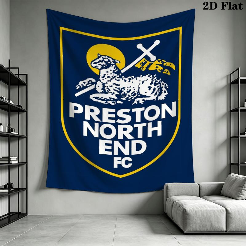 Preston North End Fc Wall Tapestry Aesthetic Wall Hanging Printed Fabric Blanket Decorative Tapestries for Bedroom Living Room Home Decor