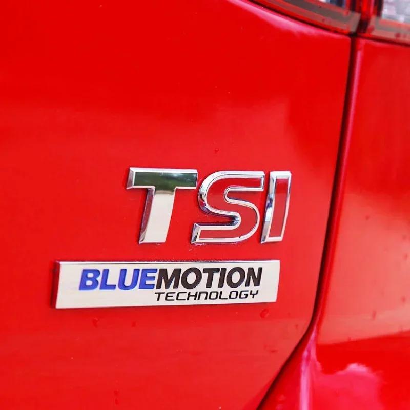 YKPSC1 3D Metal Car Trunk Grill Badge Bluemotion Emblem Stickers For VW Passat B8 Polo Golf 6 7 Logo Bluemotion Volkswagen Accessories
