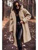 Женское длинное шерстяное пальто на осень/зиму 2024 года с длинными рукавами