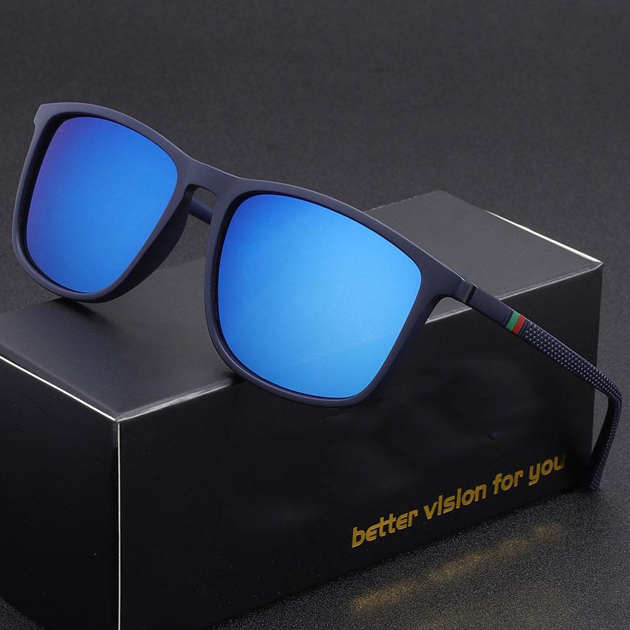 Классические квадратные мужские солнцезащитные очки Удобные Легкие очки с черной оправой Идеально подходят для путешествий, фотографии, подарков