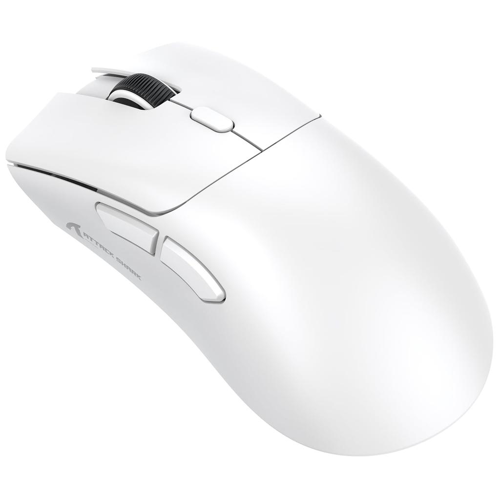 ATTACK SHARK X ZIYOU LANG R1 Gaming Mouse SUPERLIGHT Wireless PAW3311 18000DPI Wireless 59g Rechargeable Ergonomic White 2.4Ghz/Bluetooth/Type-C