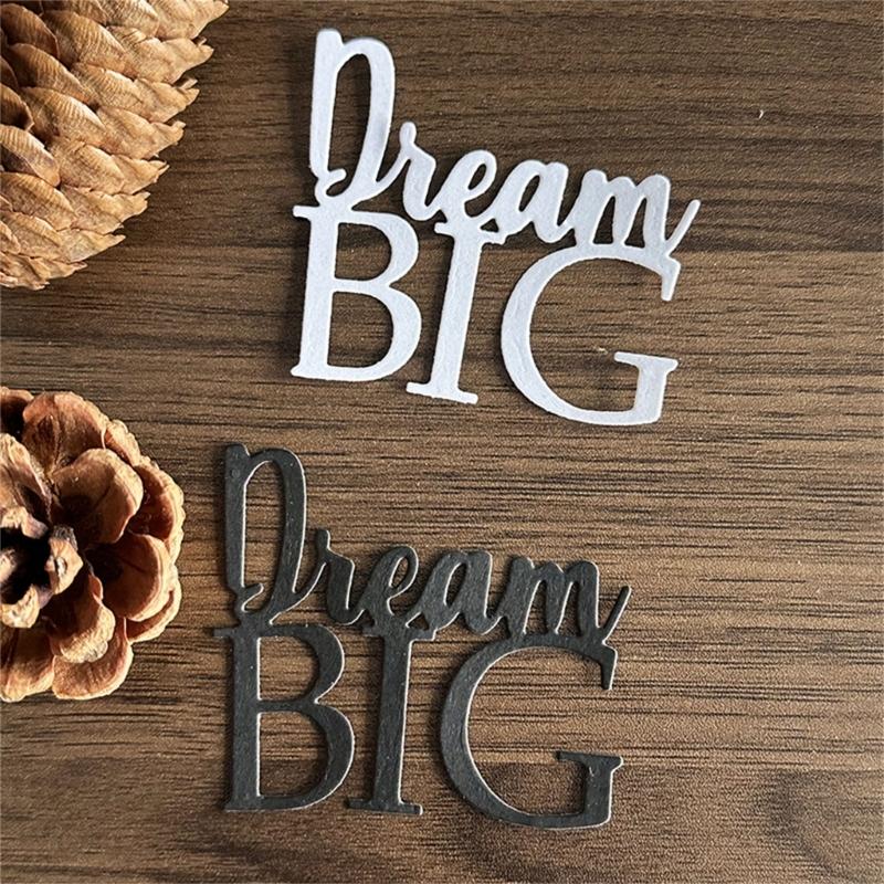 Большая Мечта Металлические Вырубные Формы Углеродистая Сталь Режущие Формы Тиснение Трафареты Формы для Поздравительной Открытки Скрапбукинг Украшения