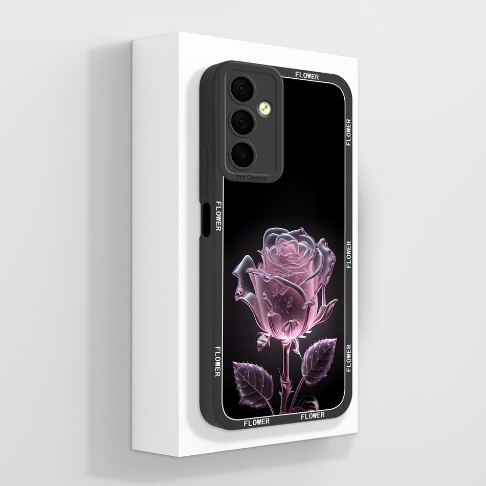 For Samsung Galaxy M54 F54 5G Phone Cover Creative Design Camera Coverage Case For Galaxy M 54 F 54 Soft Liquid Silicone Bumper