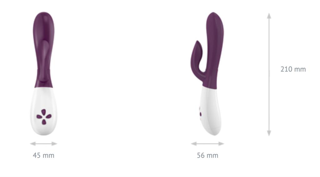 Ovo K2 Rabbit Blackberry White Clitoral Stimulator Vibrator