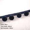 5M/25M 30mm Ball Pom pom Trim 48mm Width Fringe Ribbon Sewing Decoration Pompom Tassel for Pillow Curtain Tablecloth DIY Craft