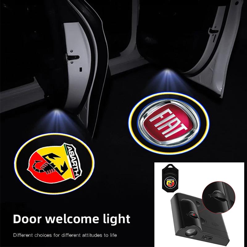HFYJW1 LED car door greeting light - automotive accessory entrance greeting light for abarth 695 595 500 competizione 124 Spider PUNTO