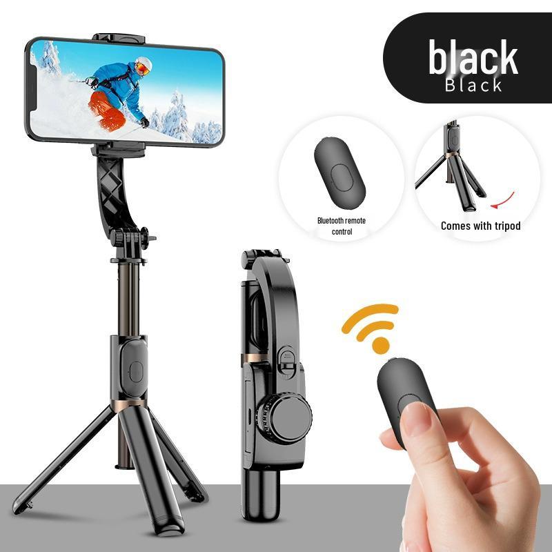Q08 Bluetooth Selfie Stick: Anti-shake Gimbal, Mini Phone Holder, Desktop Tripod