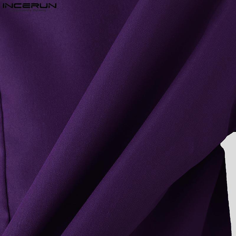 INCERUN Мужской лацкан с длинным рукавом на одной пуговице с цветочным узором, нерегулярный блейзер, короткие пальто