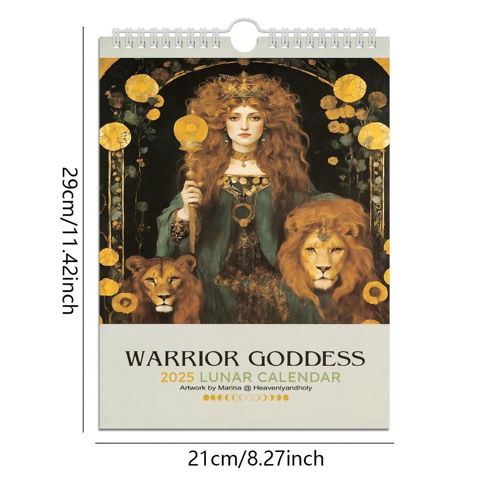 Daily Weekly Monthly Planner Wall Calendar Hangable Worrior Goddess Calendar 2025 Calendar Gift