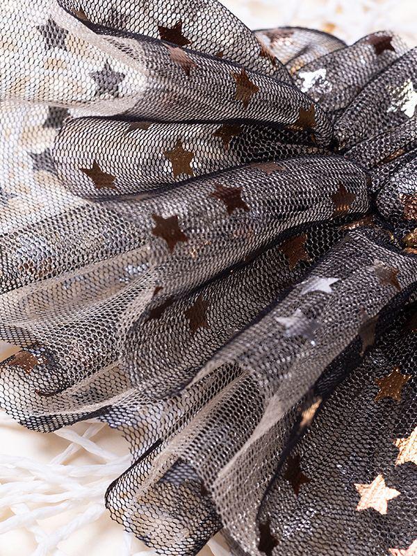 2024 Spring/Summer Girls' Sequin Mesh Princess Dress - Korean-Style Elegant Puffy Skirt