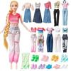 11.5 Inch 30cm Doll Clothes Shoes Accessories Set 30 Pieces Fabric Dress Up Toys