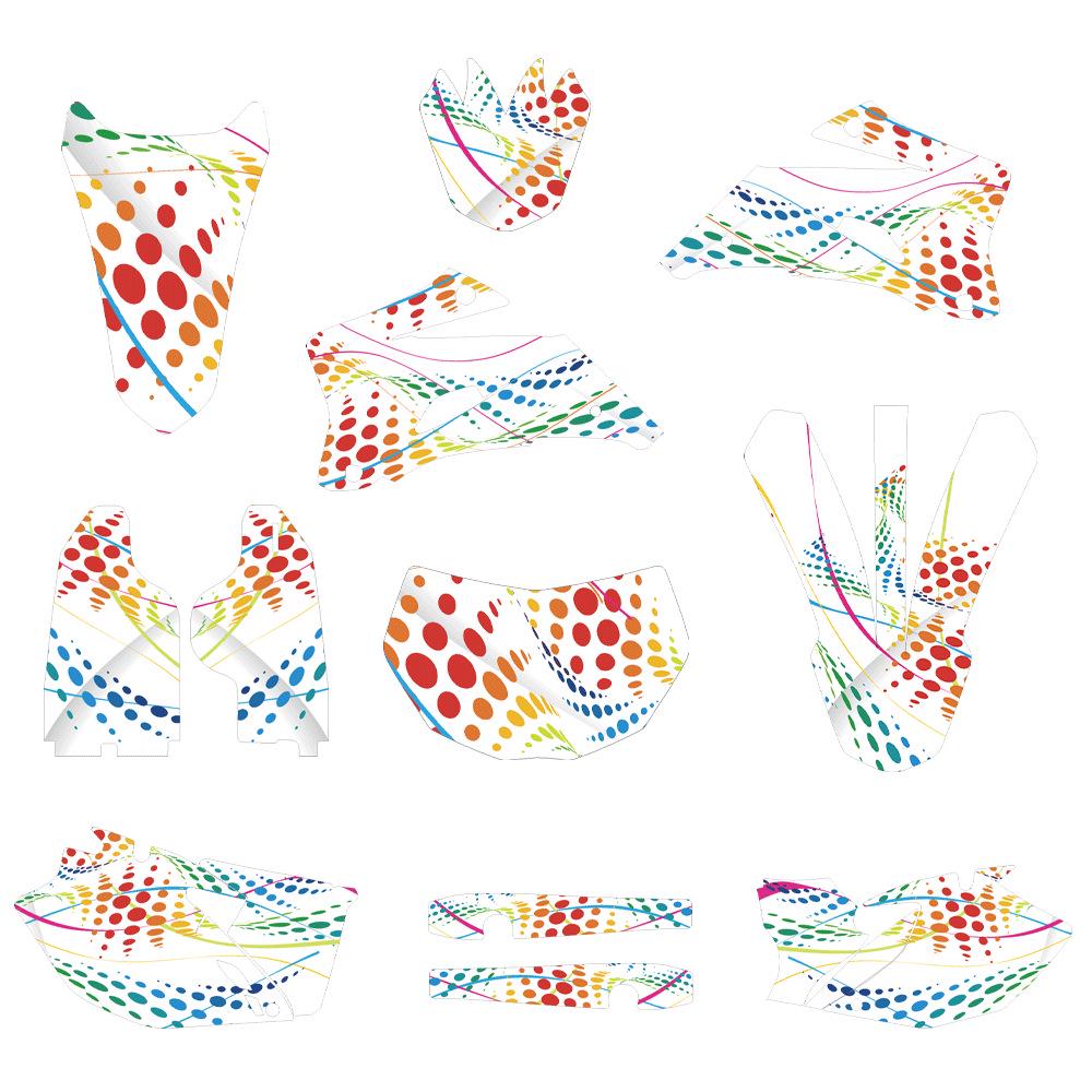 Полный комплект наклеек для бездорожья для YAMAHA WR450F (2007-2011) & WR250F (2007-2013 гг.)