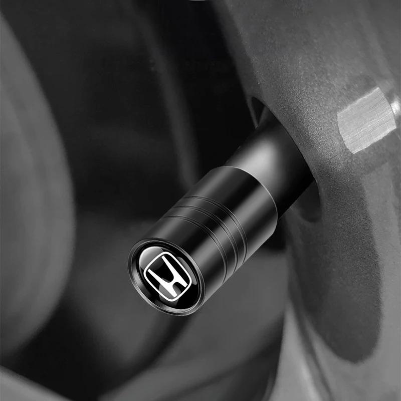 RFKNG1 For Honda 4Pcs Metal Car Wheel Tire Valve Stem Dust Cover Auto Accessories Civic 10th 11th Gen Hrv Fit 7 Crv Odyssey stickers