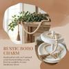 Гирлянда из деревянных бусин Farmhouse 58 дюймов с кисточками в стиле Boho - Сельский Boho Chic Декор для стены, над шкафом и стола