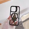 Рождественская елка Акриловый жесткий чехол Для iPhone 17pro 15 Pro Max 11 12 13pro кедр Многофункциональный держатель для телефона с линзой чехол для телефона