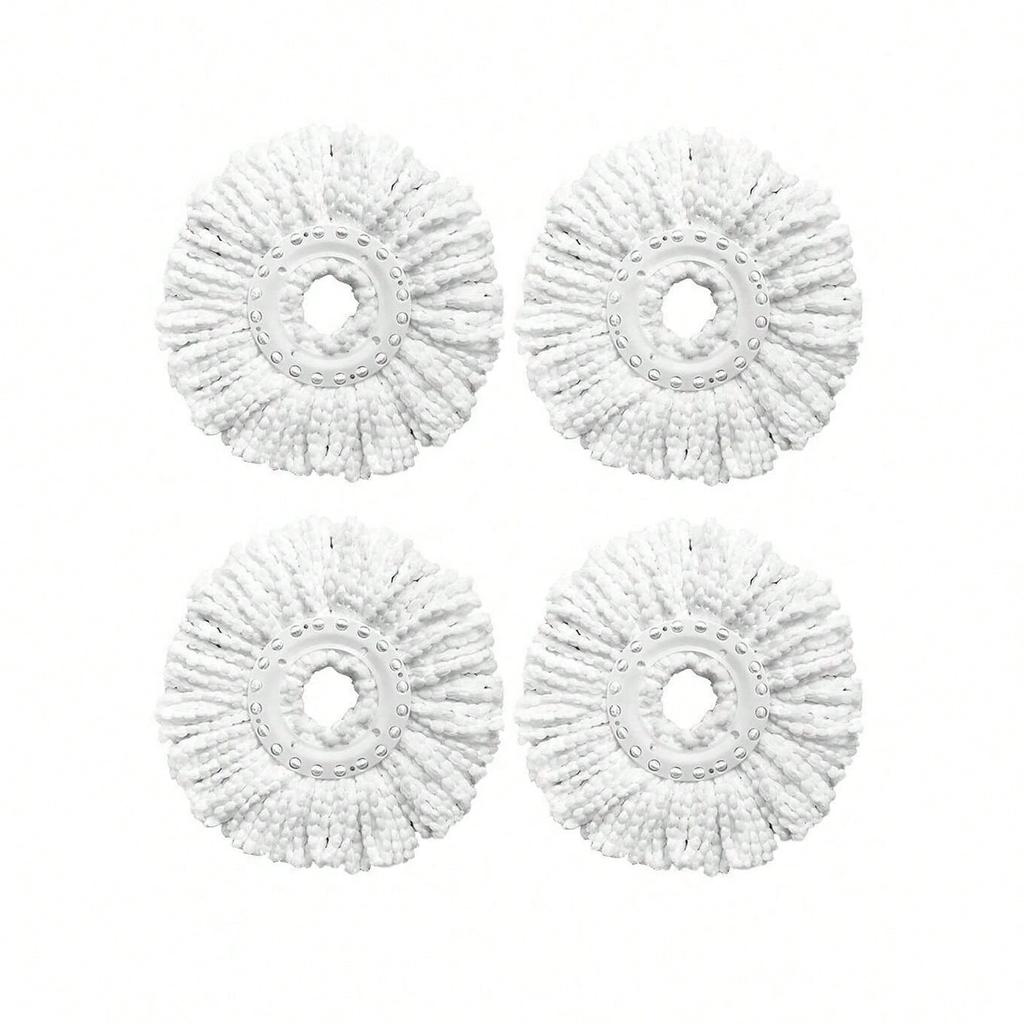 Набор из 4 насадок для швабры с отжимом, совместимых с Hurricane, Mopnado, Casabella и другими швабрами стандартного размера с отжимом, долговечная швабра из микрофибры
