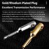 1Pcs Rhodium Plated Banana Plug Connector Gold Plated Solder Free Banana Adapter  Audio Video System
