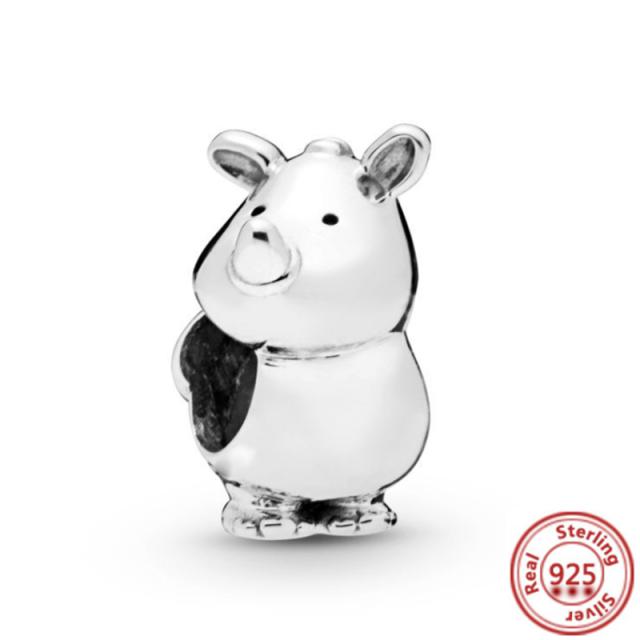 925 Silver Animal Character Love Series Clip Beads Pendant Fit Original  Charm Accessories Bracelet for Women DIY Jewelry