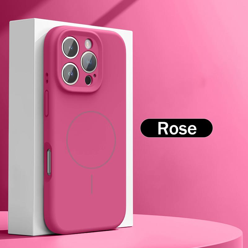 Оригинальный силиконовый чехол для Apple iPhone 16 16E 15 14 11 12 13 Pro Max X XR XS Для беспроводной зарядки Magsafe Мягкая крышка