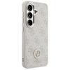 Zestaw Etui + Smycz Guess 4G Big         Rhinestone Triangle Strap Magsafe Do Samsung Galaxy S26 Różowy