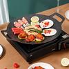 Korean Style BBQ Grill Pan for Stove Top Non-stick Round Frying Pan with Handles Pancake Griddle Pan for Indoor Cooking